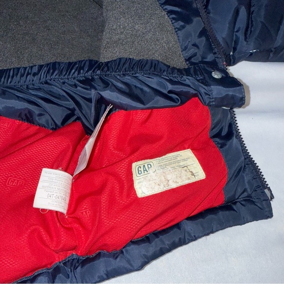 Baby GAP Jacket Kids Navy Puffer Winter Coat Down Filled Sz 3 Years - Picture 6 of 15